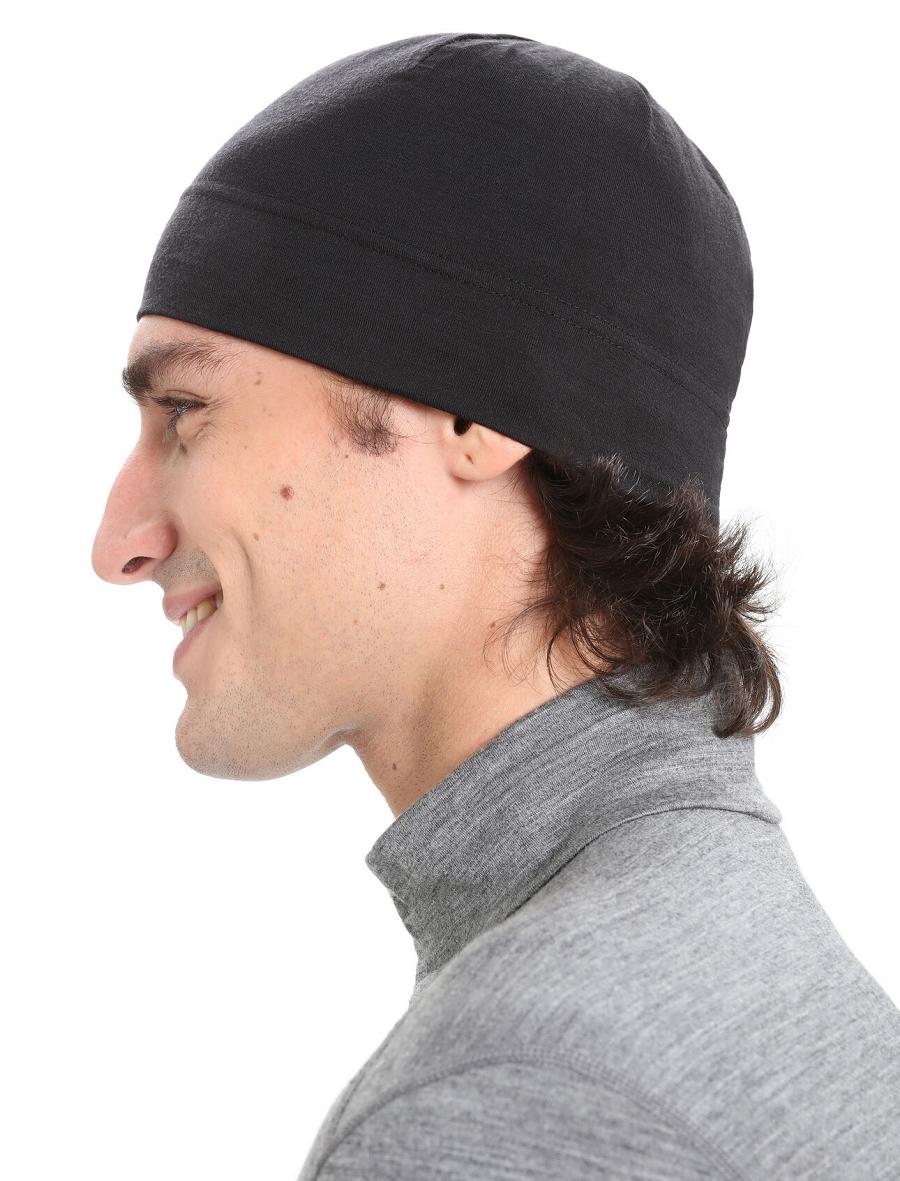 Icebreaker Unisex Merino Chase Beanie Férfi Kalap Fekete | HU 1099OKIR